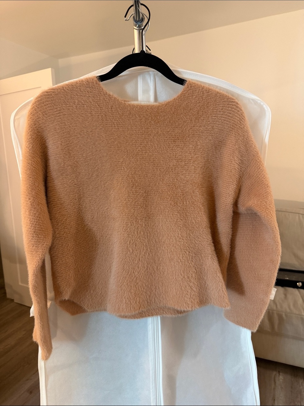 Women's Crewneck Sweater in Soft Tan